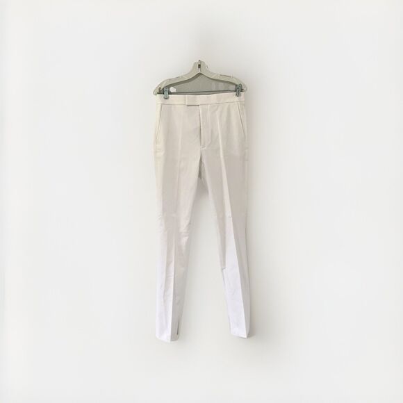Helmut Lang HLW36958 White Trouser Pants Size 8 Career - Picture 1 of 7